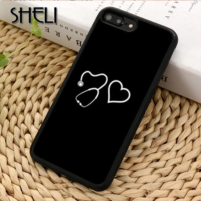 SHELI Funny Nurse стетоскоп Heart Nursing Heartbeat чехол для телефона iPhone 11 Pro X XR XS MAX 6 7 8 Plus samsung galaxy |