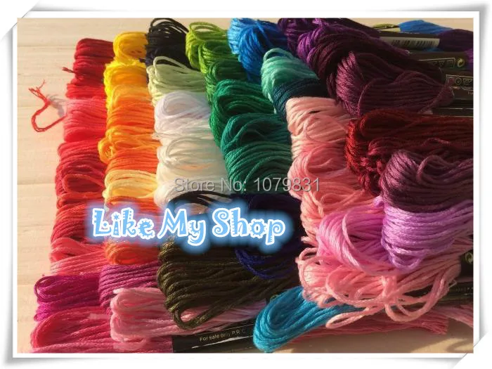 Нить для вышивки крестиком DMC из полиэстера и хлопка 100 шт./компл. бесплатная