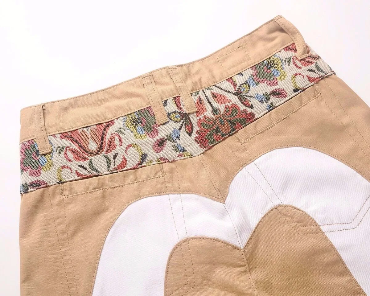 Evisu New Casual Men's Breathable High Quality Khaki Casual Pants Warm Men's Tide Brand Cotton Straight Print Men's Trousers