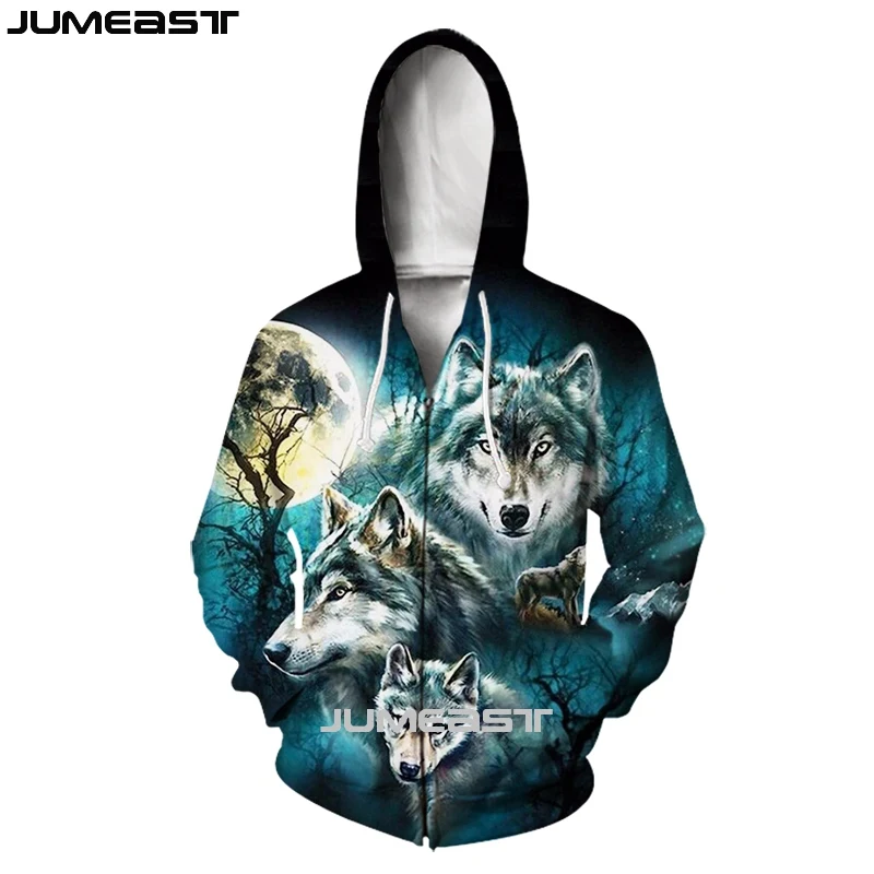 Jumeast брендовая мужская женская куртка с 3D принтом тигра льва волка длинным