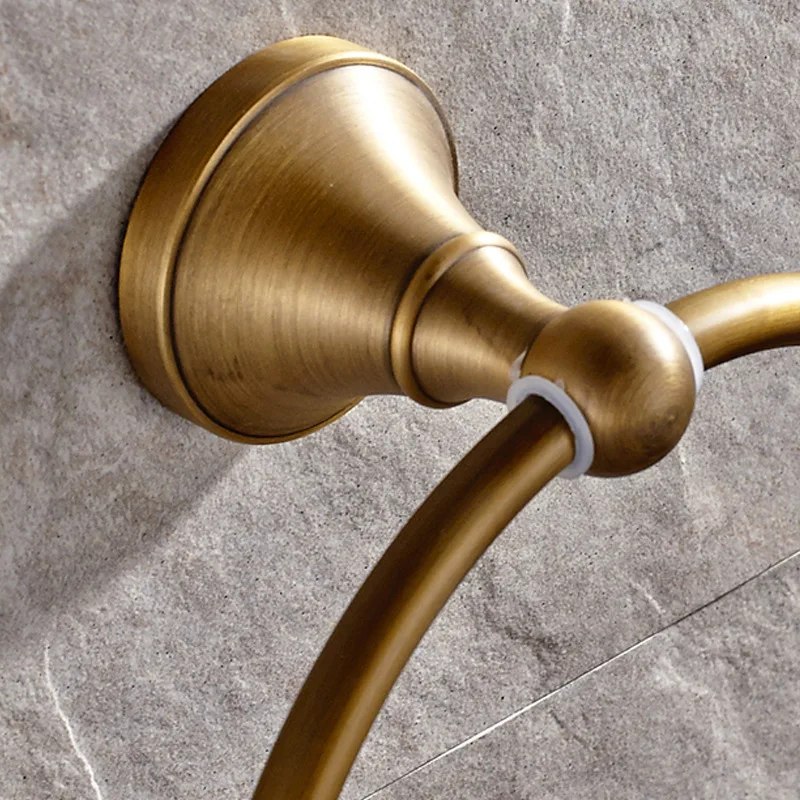 Лейден латунный 24 дюймовый держатель для полотенец с крючком настенный античный