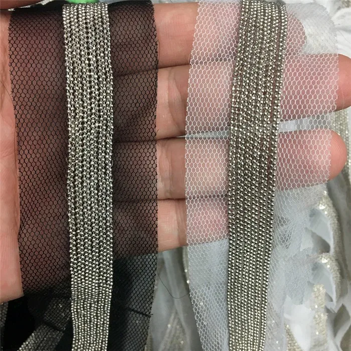 

metal Beaded lace trim Diy craft clothing decorative accessories sew on lace trimming motif patches for clothing