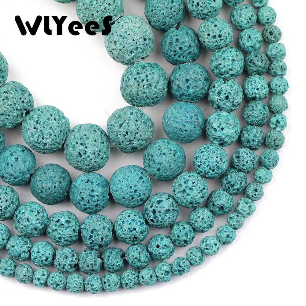 WLYeeS заводская цена ярко голубые бусины из искусственного камня 4 6 8 10 12 мм круглые