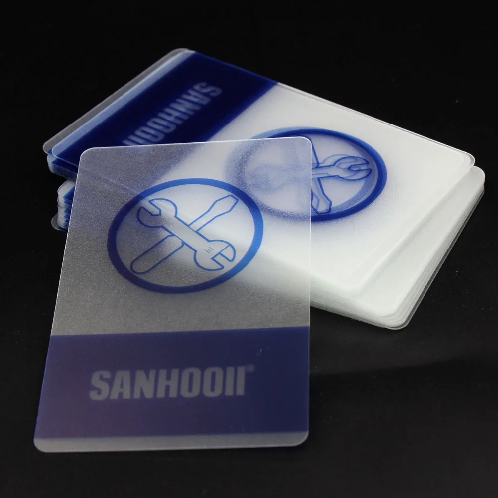 SANHOOII 30/100/500 штук 85*54*0,3 мм Пластик карты открывания Батарея для iPad Tablet мобильного телефона приклеены Экран инструмент для ремонта