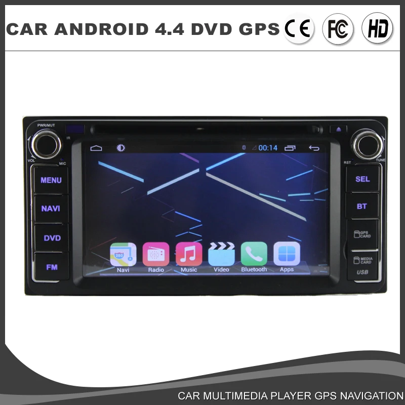 Car Android 4.4 DVD GPS FOR Toyota Camry Corolla Vios Hilux land Cruiser Fortuner steering wheel control Navigation Radio BT Map |