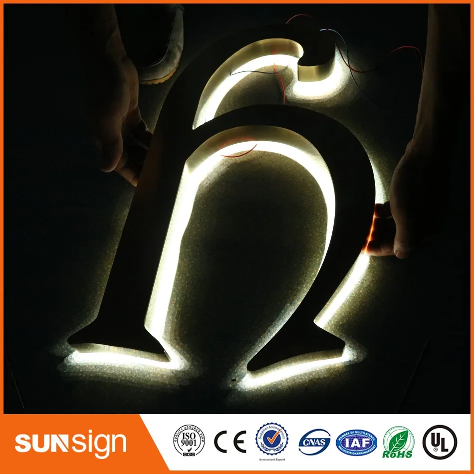 Белый светодиодный знак с подсветкой/логотип магазина|illuminated sign letters|sign lettersilluminated