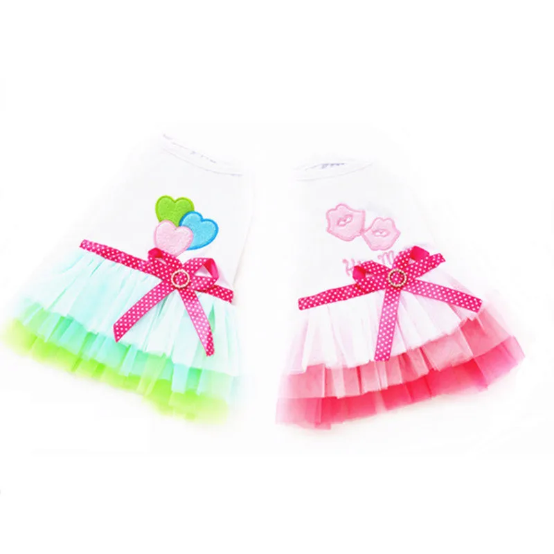 Free shipping cheap dog dress for puppy pet robe chien summer clothes skirt princess girl |