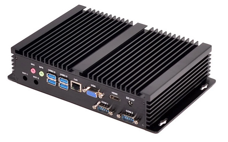 Безвентиляторный мини ПК i5 4200U i3 4010U i7 4500U промышленный компьютер 24 часа работы 2* COM HDMI VGA двойной дисплей Wifi 4 к HD HTPC