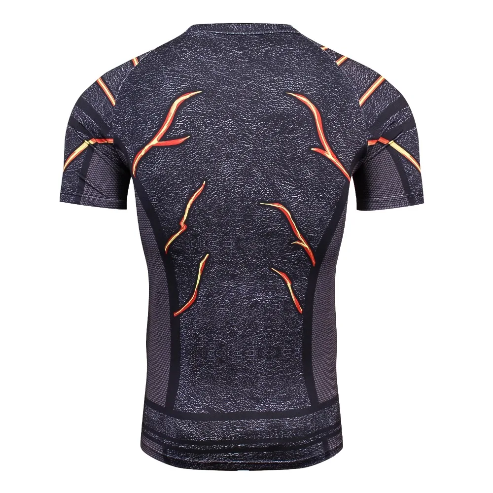 Новая классная мужская черная компрессионная футболка с 3D принтом супергероя