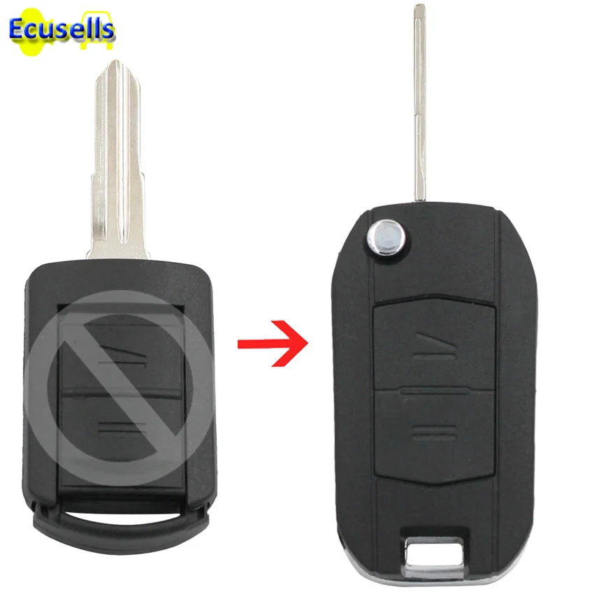Обновленный чехол с двумя кнопками для выкидного ключа OPEL VAUXHALL CORSA C MERIVA COMBO REMOTE FOB |