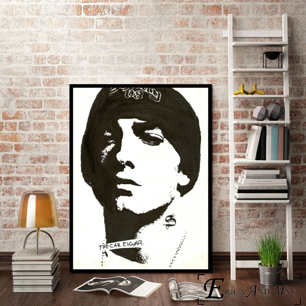 

Портреты Eminem Pop рэпер певец, холст, принты, современная живопись, плакаты, настенные картины для украшения гостиной без рамки