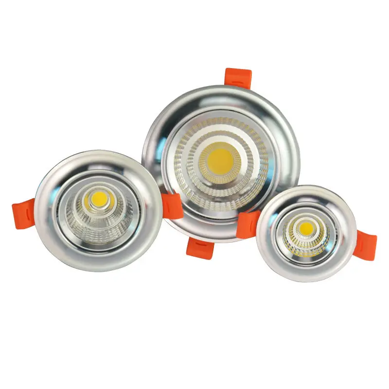 Светодиодный COB светодиодный потолочный светильник серебристый корпус 5W7W10W12W чип