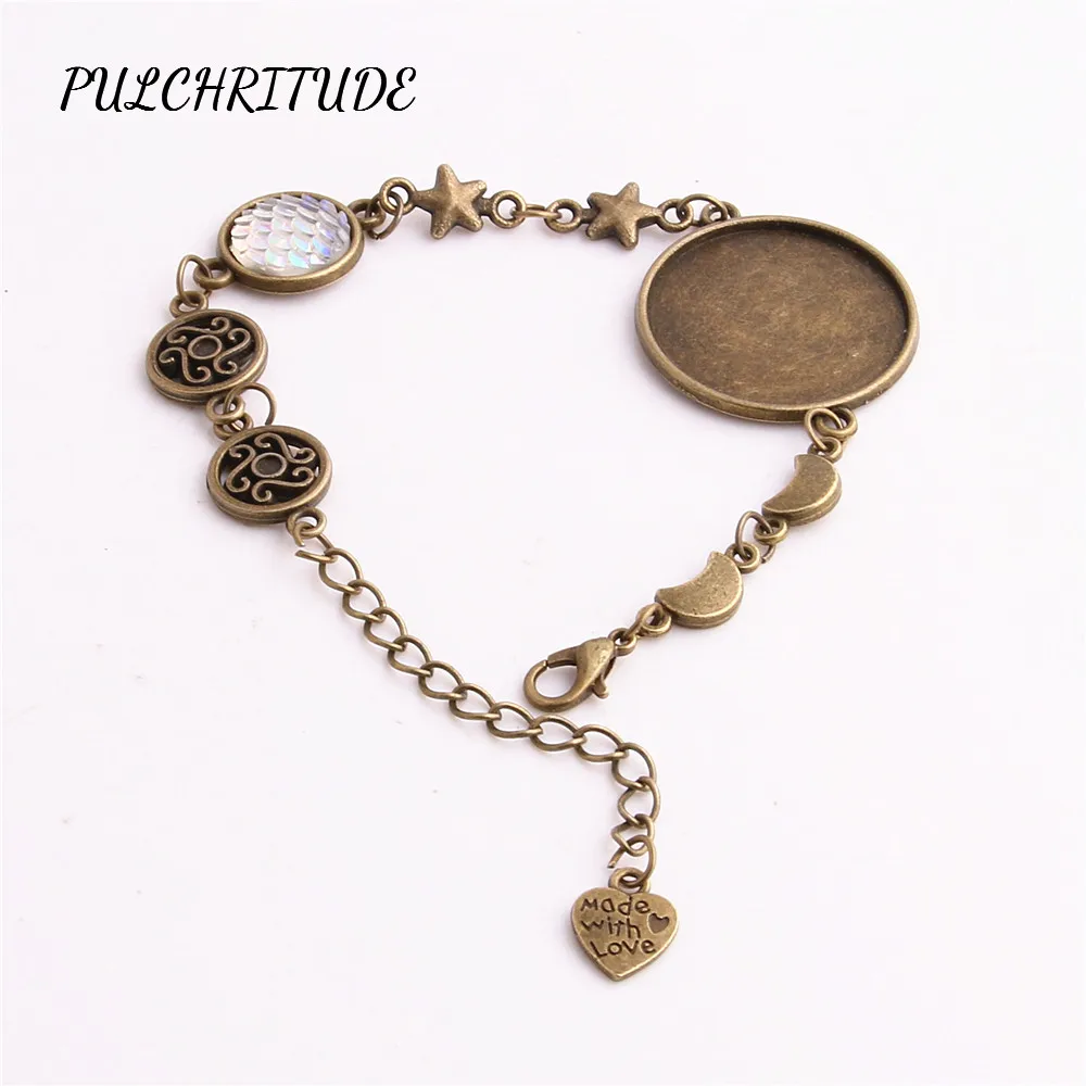 PULCHRITUDE металлический сплав Серебряный 3 шт рыбья чешуя Камея ручной работы