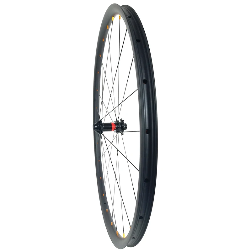 1210g 29 бескамерная углеродная колесная установка 29er MTB XC 30 мм Асимметричная 24