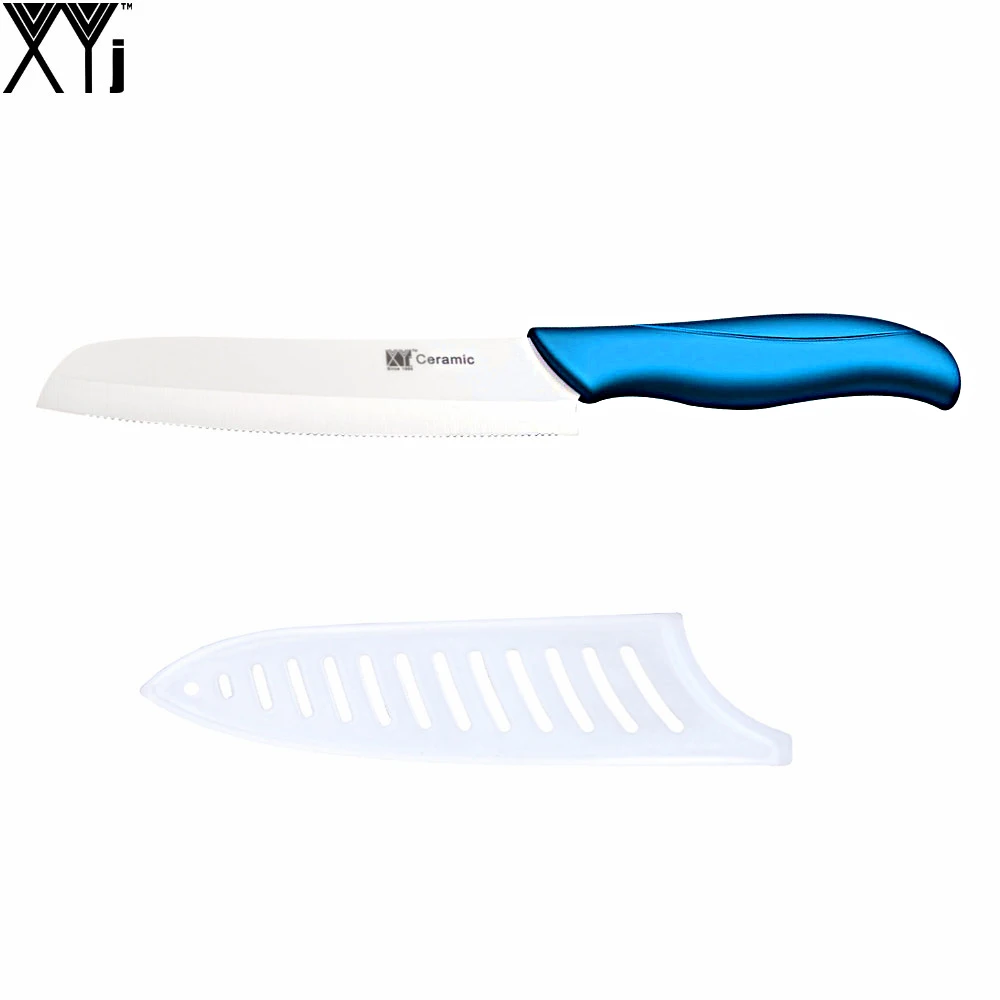 Лидер продаж santoku Кухня Ножи цельнокроеное платье острым зубчатым хлеб Керамика