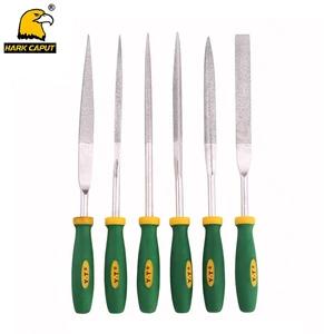 Набор металлических пилок для керамики и стекла, комплект из 6 алмазные игольчатые напильники, 140160180 мм, для шлифовки и инструмент для ручной резьбы