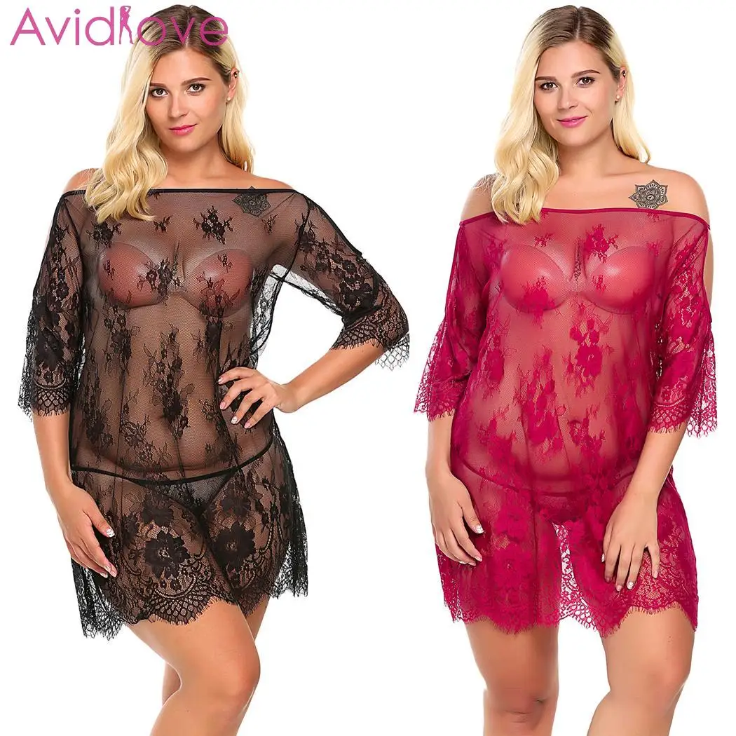 Avidlove женское кружевное сексуальное нижнее белье больших размеров Babydoll с