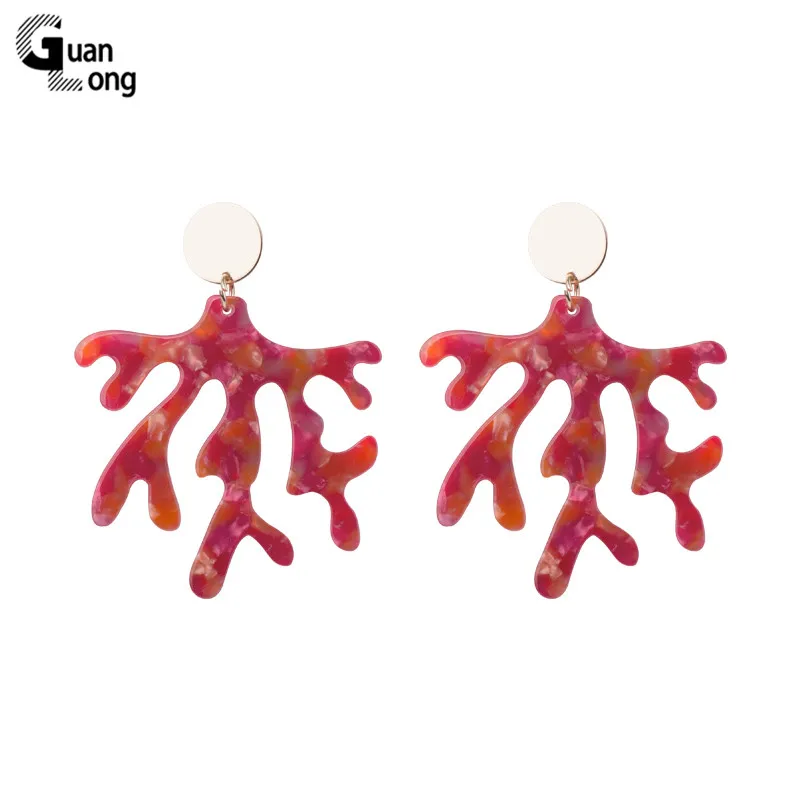 Женские длинные серьги Guanlong винтажные акриловые с уксусной кислотой
