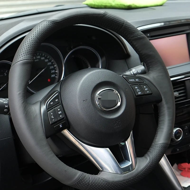 Фото Обложка рулевого колеса ручной работы BANNIS для Mazda CX-5 CX5 Atenza, новинка 2014, Mazda 3 CX-3 2016 №3