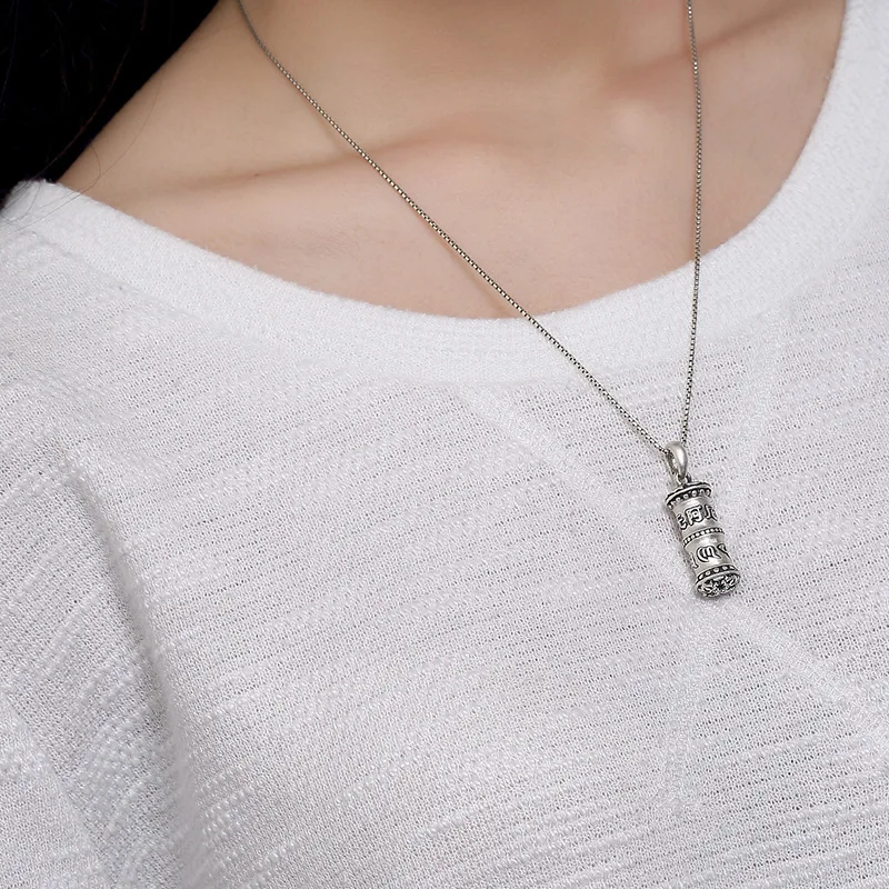 2018 Hot Sale S990 Fine Silver Restoring Ancient Ways Namo Amida Butsu Six Words Vajra Honk Ms Wu Box Of Male Pendant | Украшения и