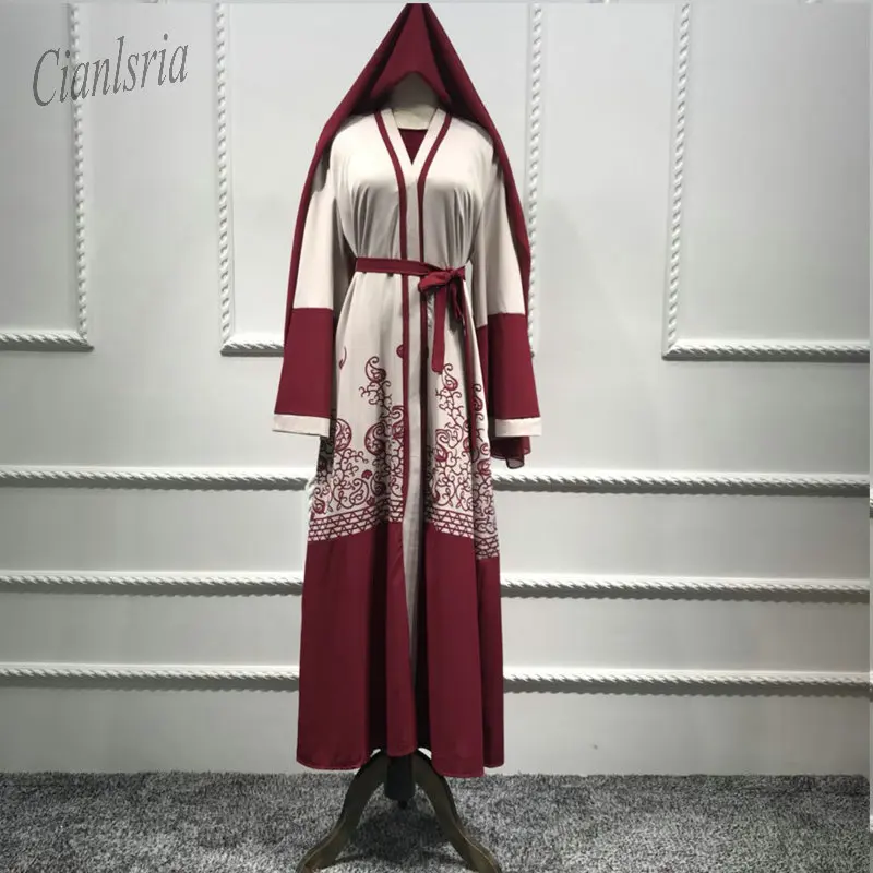 2018 мусульманское платье Для женщин Абаи Ближний Восток длинный халат платья