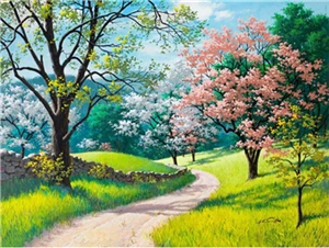 GX3468 DRAWJOY пейзаж Рамка Картина DIY картина маслом по номерам живопись и каллиграфия для домашнего декора стены искусства 40x50 см - Цвет: GX3468