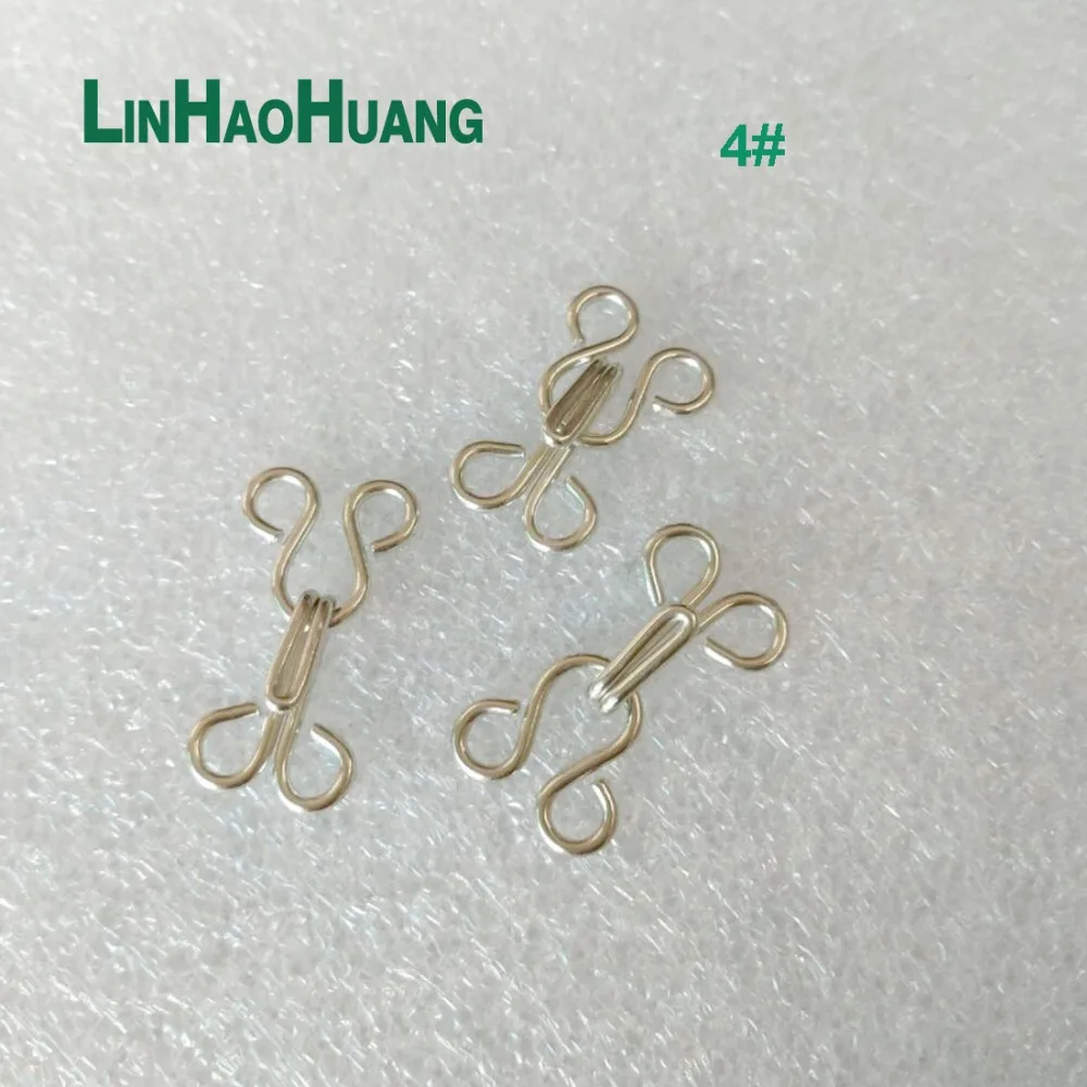 Wholesale 150pairs/lot metal brass bra underwear hooks eyes pant skirt hook / eye silver nickle/gold free shipping 2016091303 | Дом и сад