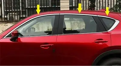 

6pcs S/steel Window Chrome Molding Strip Trim sill For Mazda Cx5 MK2 2017 2018