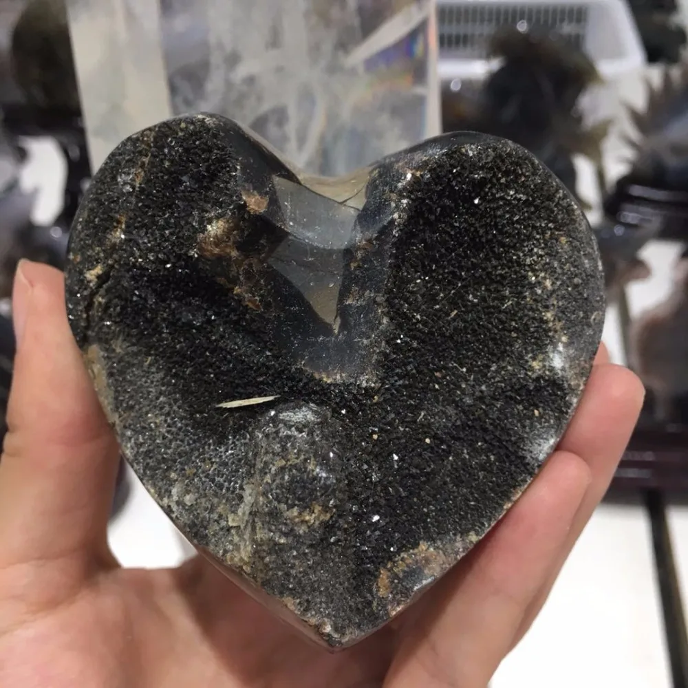 Природный драконий септариевый Хрустальный драгоценный камень geode медитация