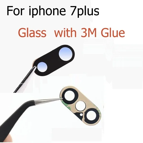 For iphone 7plus New Rear Camera lens For iphone 4 4s 5 5s se 6 7 8 x xr xsmax plus Back camera glass with 3M Glue Sticker replacement parts - Цвет: For iphone 7plus