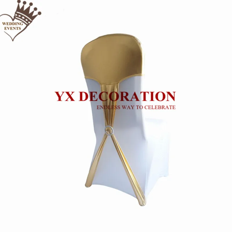 Металлическое кресло колпачок бронзовая накидка для стула с пряжкой белого