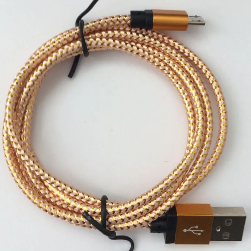 500pcs 1M 10FT Aluminum alloy Fabric nylon braided Micro USB charger Cable Cord For Samsung Galaxy s6 S7 edge s4 s3 for HTC |