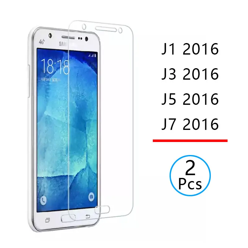 2 шт. закаленное стекло для samsung j1 j3 j5 j7 2016 защитное защитная пленка на экран galaxy j 1 3