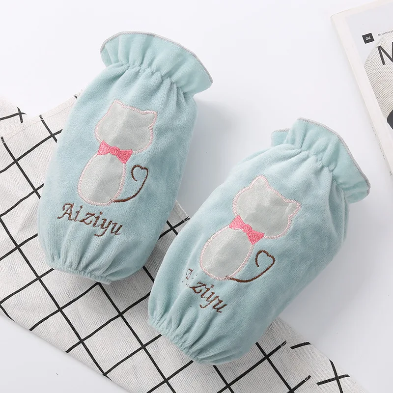 Кухня Очистка против обрастающих манжет мультфильм плюшевые с длинными рукавами