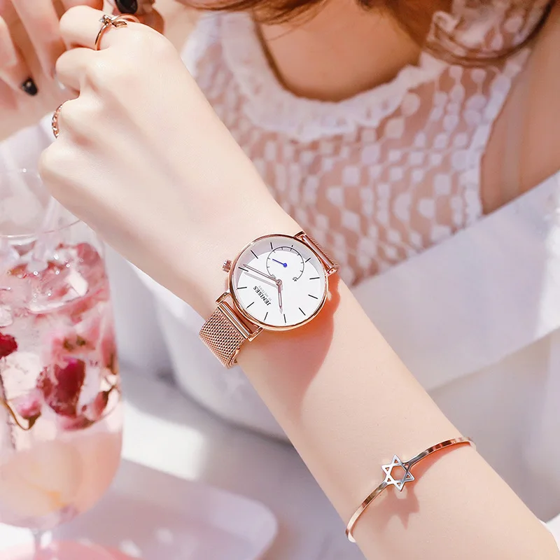 Лидирующий бренд женские кварцевые часы роскошные браслет простые дизайнерские