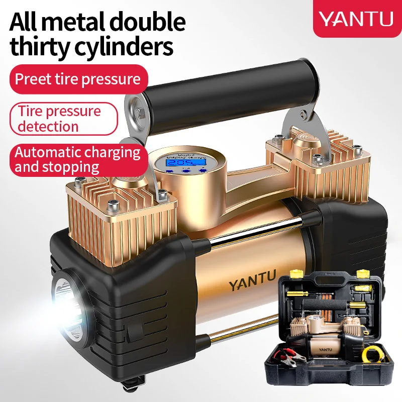Цифровой Воздушный компрессор В 12 насос цифровой шиномонтаж 2 цилиндра