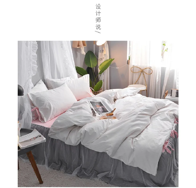 13372 Чистый хлопок принцесса стиль постельных принадлежностей кровать