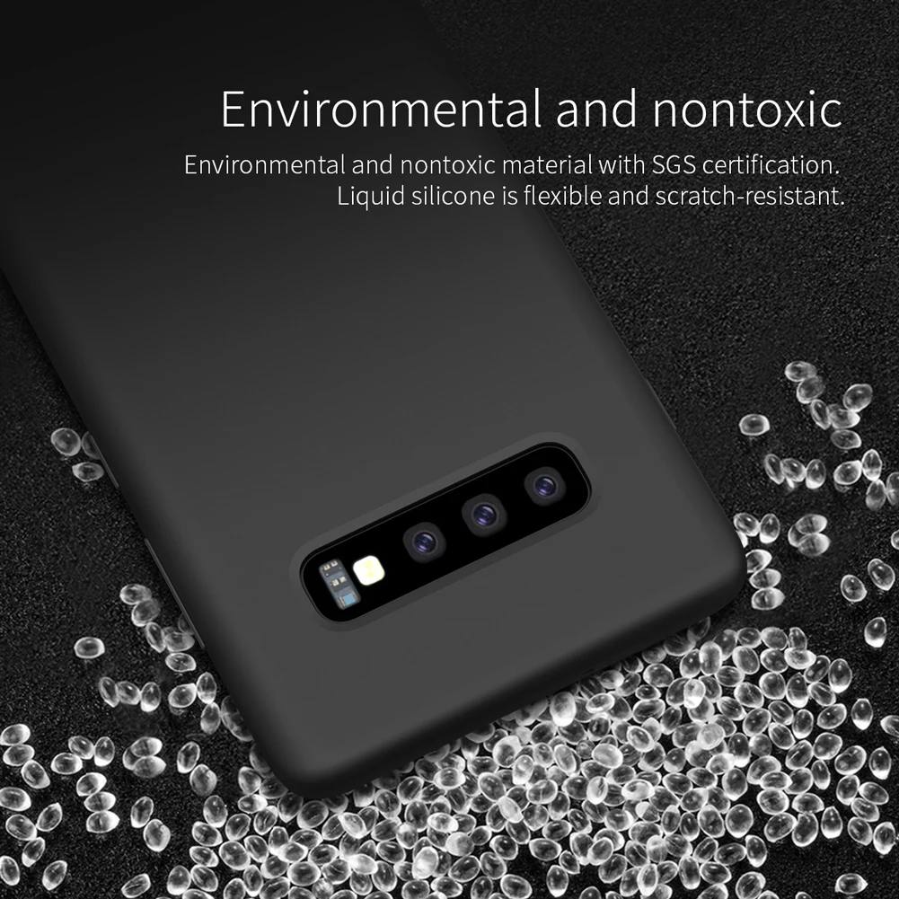 Чехол для Samsung Galaxy S10 Plus Nillkin Flex чистый тонкий защитный чехол из жидкого силикона