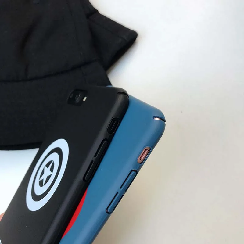 Матовый чехол для телефона с рисунком Бэтмена Супермена Капитана Америки iPhone X XR