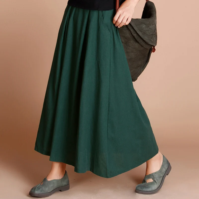 Юбка макси Женская хлопково Льняная в этническом стиле|skirt female|maxi skirtmaxi skirt female |