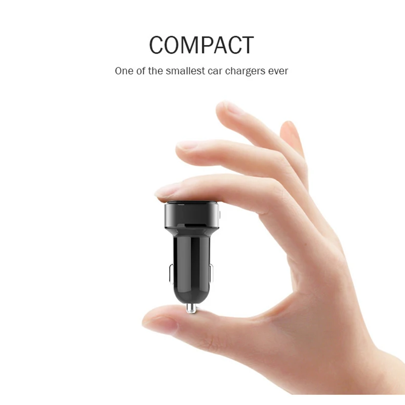 Автомобильное зарядное устройство Quick Charge 3 0 Dual USB для мобильного телефона Qualcomm QC