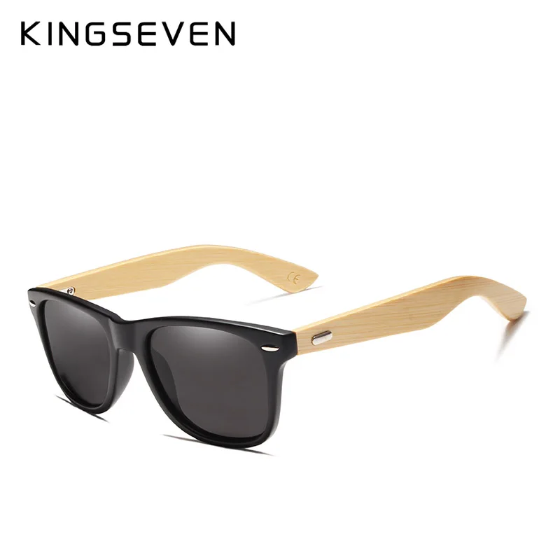 Солнцезащитные очки KINGSEVEN с бамбуковыми линзами для мужчин и женщин