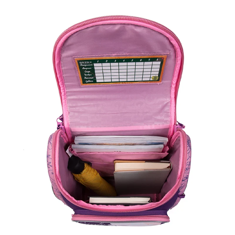 Гризли Россия новые детские школьные сумки для девочек с цветочным принтом