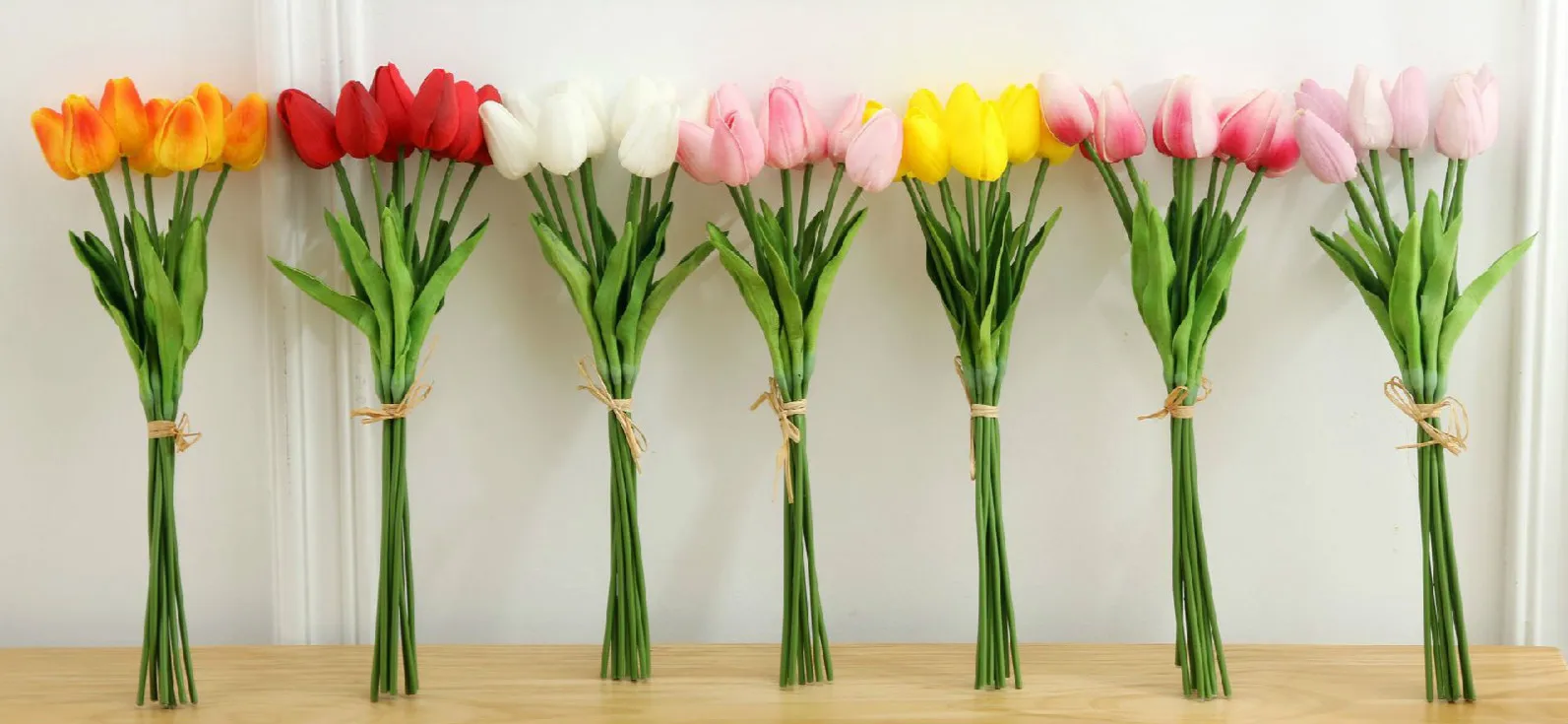 3 шт. ПУ тюльпаны Искусственные цветы Настоящее касание искусственное para decora мини