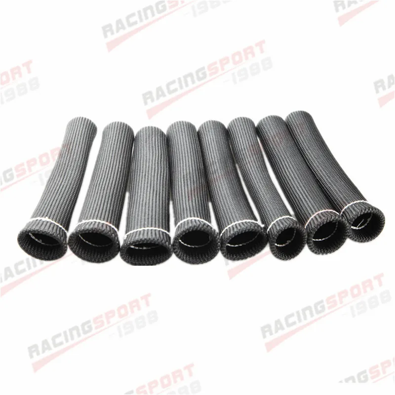 

8Cyl Spark Plug Heat Protector Sleeve Sleeving Fuel Line Wiring 1''