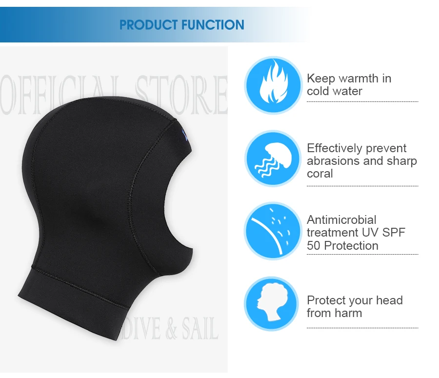 3 мм Неопреновые шапки для дайвинга оборудование шляпа подводного плавания