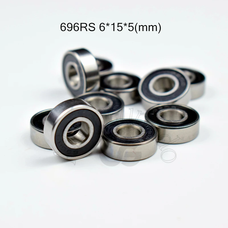 696RS 6*15*5 (мм) 10 шт. подшипники с резиновой запечаткой бесплатная доставка магнитные