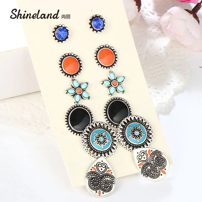 6 пар серьги гвоздики в этническом стиле|earrings factory|earring manufacturerearrings picture |