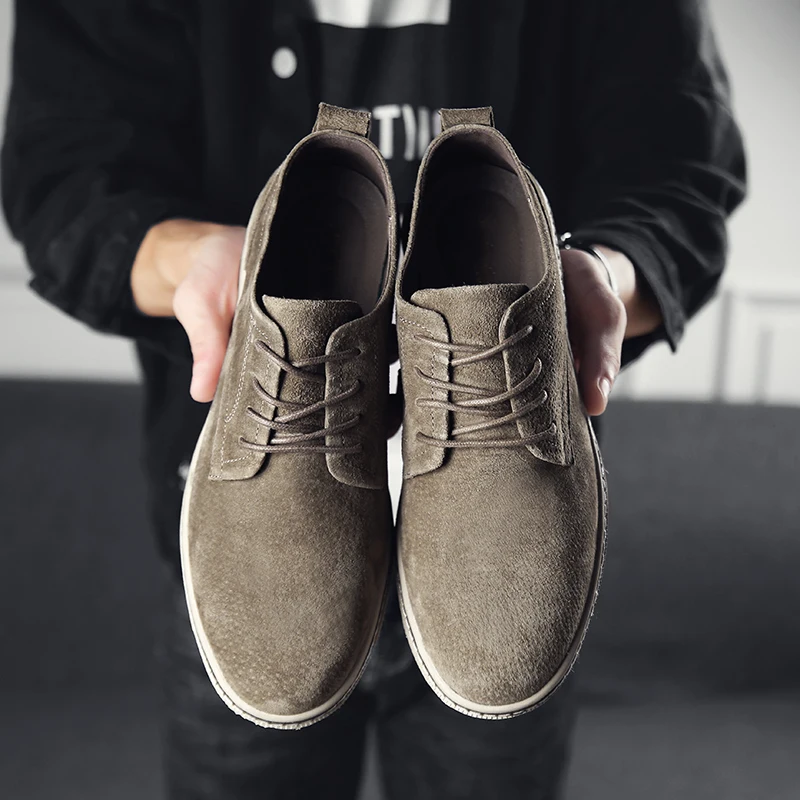 Men's shoes tide pigskin sewing thread breathable soft comfortable foot fashion casual | Обувь