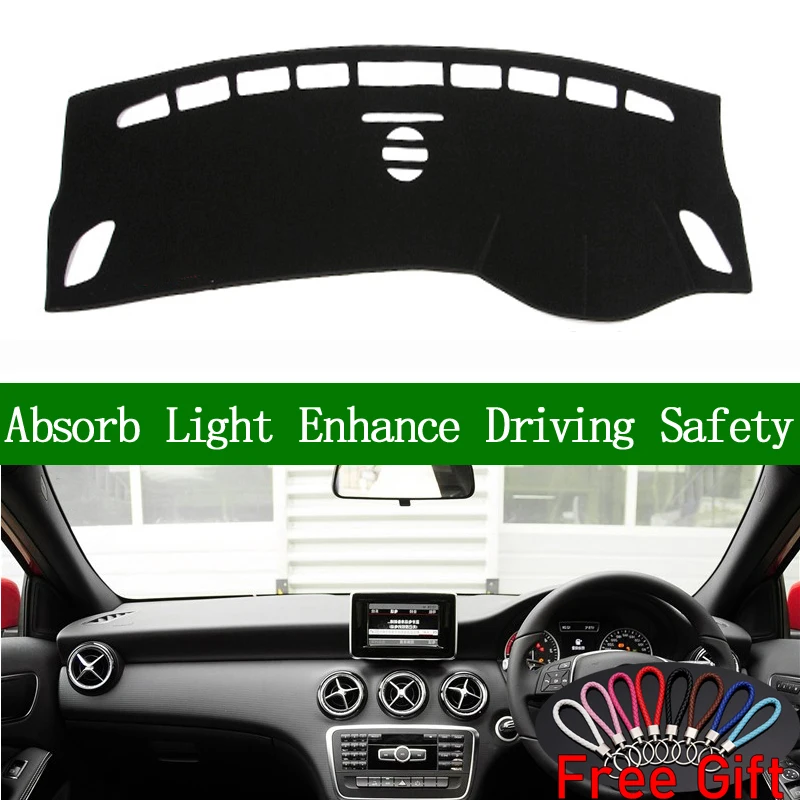 

For Meredes-Benz A CLASS A180 A200 A260 2013-2018 Right Hand Drive Dashboard Cover Car Stickers Mat Carpet Interior Accessories